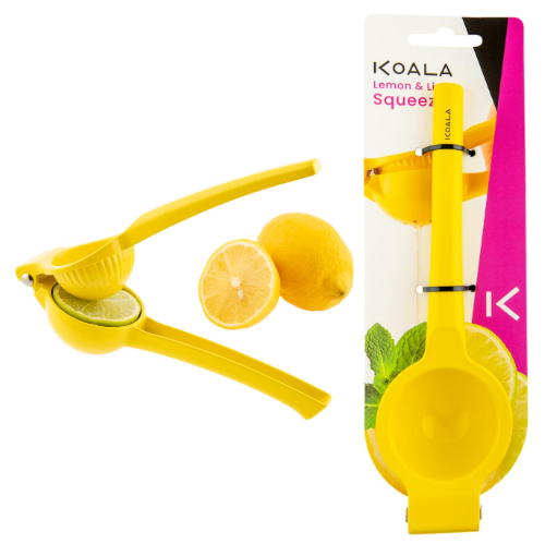 Espremedor De Limão E Lima Inox Pintado Amarelo 20X6X5Cm    