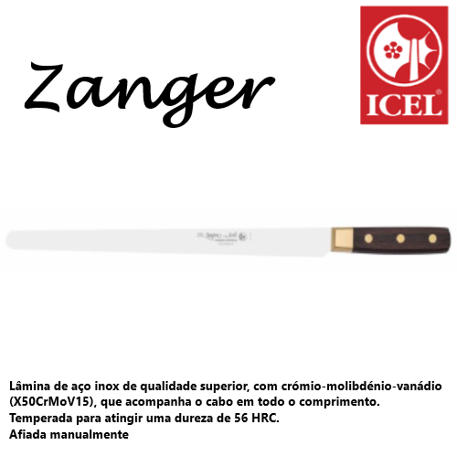 Faca Para Carnes Frias 30Cm Inox (X50Crmov15) Zanger Icel   