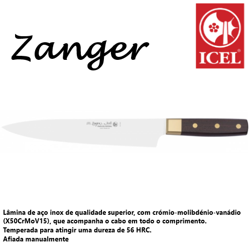 Faca De Chefe 25Cm Inox (X50Crmov15) Zanger Icel            
