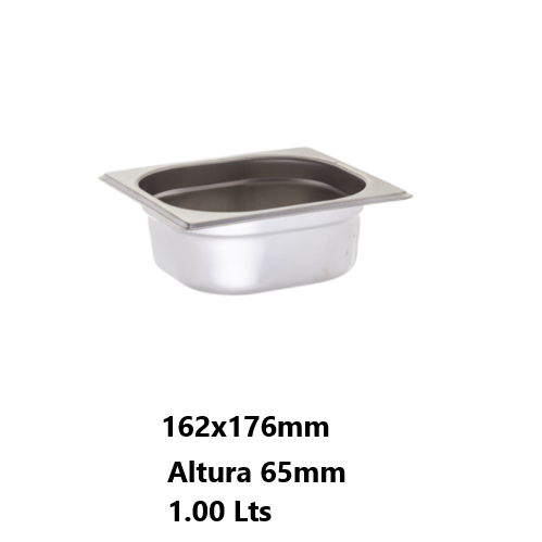 Conteiner Gn 1/6X65Mm  1.00 Lt Inox 304                     