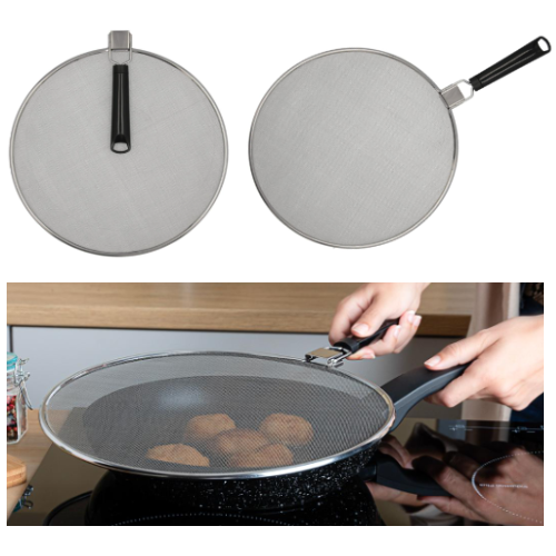 Tampa Anti-Salpicos Inox Dobrável 29Cm Rico Qd              