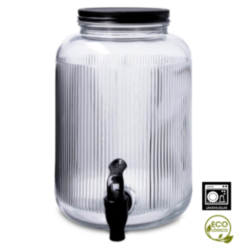 Dispensador Em Vidro 4L Facetado C/T Maison   Quid          