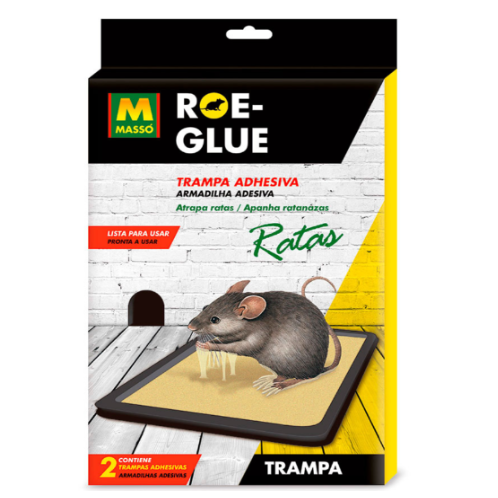 Roe-Glue Ratoeira Adesiva Para Ratos 2Un. 231556 Massó      