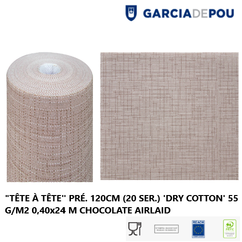 Tête À Tête&quot; Pré. 120Cm (20 Ser.) Dry Cotton 0.40X24Mts Choc