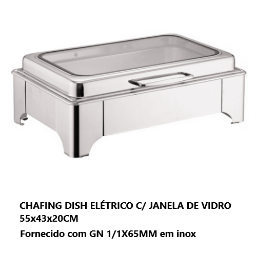 Chafing Dish Elétrico  C/ Janela 55X43X20Cm                 
