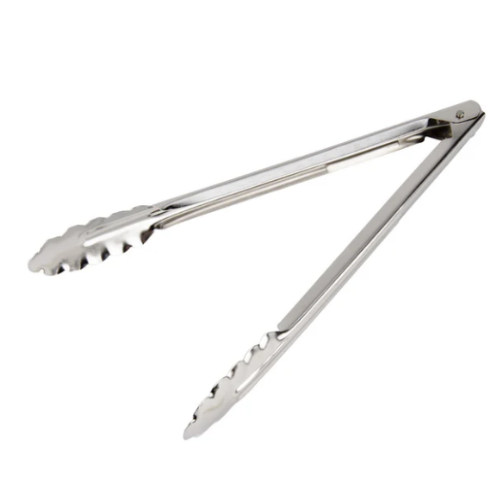Pinça Inox Multiusos Para Chef Com Mola 40Cm                