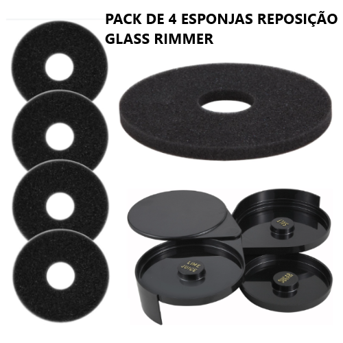 Pack De 4 Esponjas De Reposição Para Glass Rimmer           