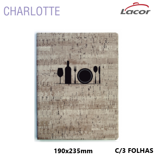 Porta Menu Charlote C/3 Folhas 19X23,5Cm A5 Lacor           