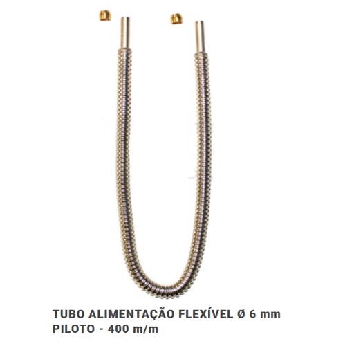 Tubo Inox Alimentação Flexível Ø 6 Mm Piloto - 400 M/M      