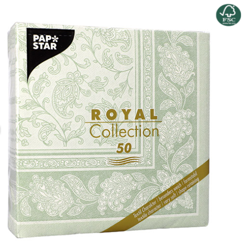 Guardanapo Royal Verde Jade 40X40Cm 50 Unid. Papstar        