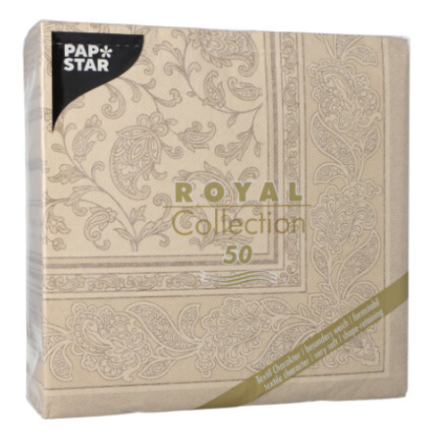Guardanapo Royal Areia Ornamentos 40X40Cm 50 Unid. Papstar  