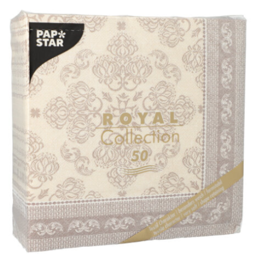Guardanapo Royal Mocca Arabeaque 40X40Cm 50 Unid. Papstar   