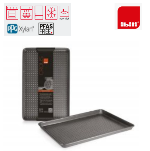 Molde Retangular Perfurado 39X27X2Cm Anti-Aderente Ibili    