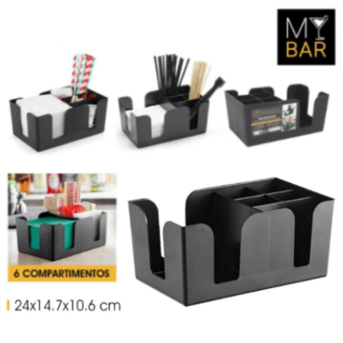 Bar Caddy 6 Compartimentos 24X14,7X10,6Cm                   