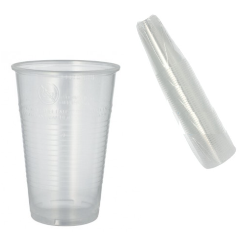 Copos Reutilizáveis Pp 0,5 L Ø 9,4X12,4 Cm Transp. 50 Unid  