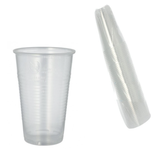 Copos Reutilizáveis Pp 0,33 L Ø 7,5X11Cm Transp. 100 Unid   