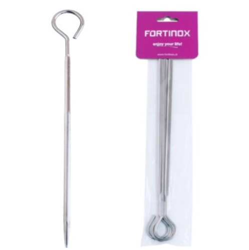 Espetos Inox Com Argola Conjunto 3 Unid. 30Cm               