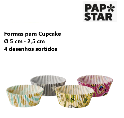 60 Formas Cupcake Ø 5 Cm · 2,5 Cm 4 Desenhos Sortidos       