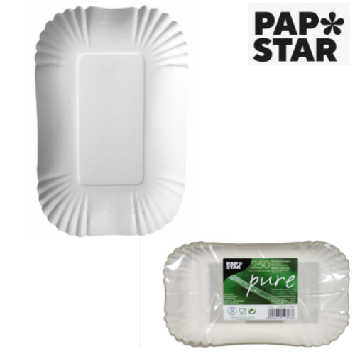 250 Taças De Cartão Pure  13X17,5X3Cm Branco                