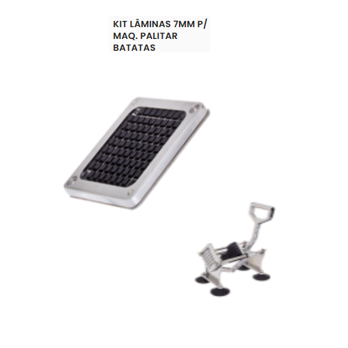 Kit Lâminas 7Mm P/ Maq. Palitar Batatas 0434387710          