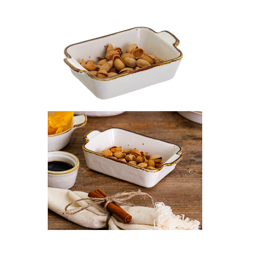 Tabuleiro Servir Porcelana Canela 19Cl 13,8X8,8X3,7Cm       