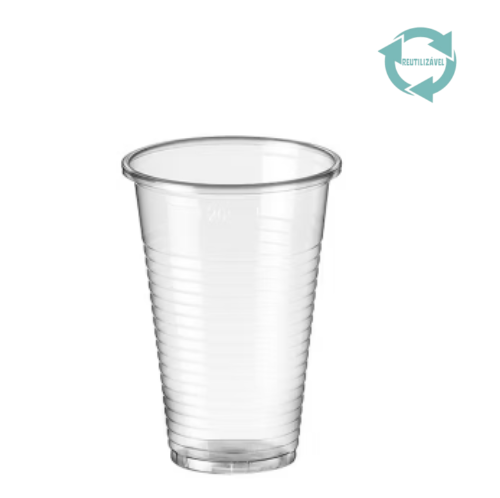 Copos Reutilizáveis Pp 0,2 Lt Ø 7,5X9,5Cm Transp. 100 Unid  