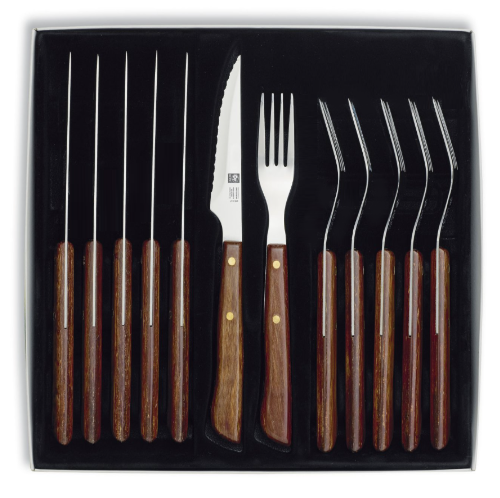 Conjunto Para Carne 12 Peças 6 Facas+6 Garfos Icel          