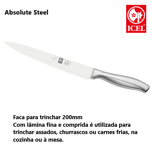 Faca Para Trinchar 200Mm Absolute Steel  Icel               