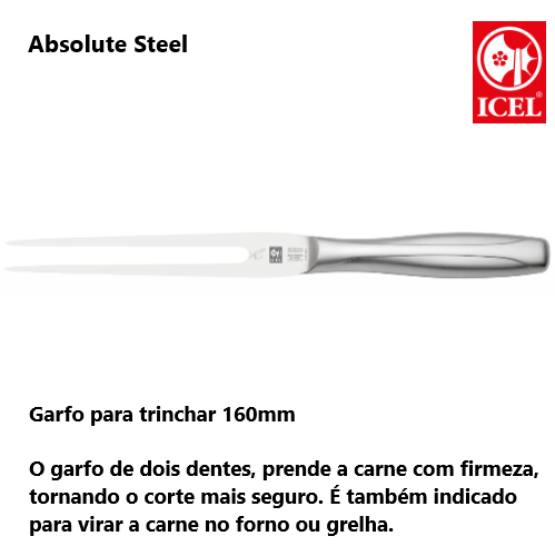 Garfo Para Trinchar 160Mm  Absolute Steel  Icel             
