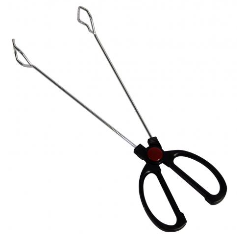 Pinça De Churrasco Inox 35Cm Com Cabo Plastico              