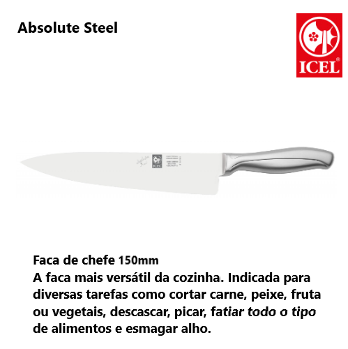 Faca De Chefe 150Mm  Absolute Steel  Icel                   