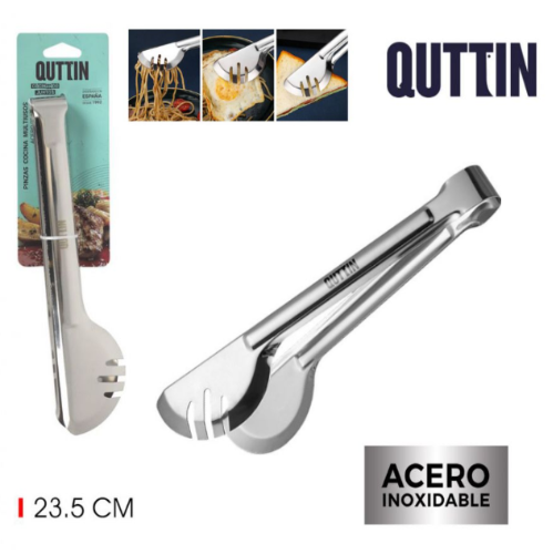 Pinça De Cozinha Inox Multiusos 23,5Cm Quttin               