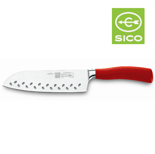 Faca Santoku C/Alvéolos 18Cm-Cb Vermelho / Primtech         