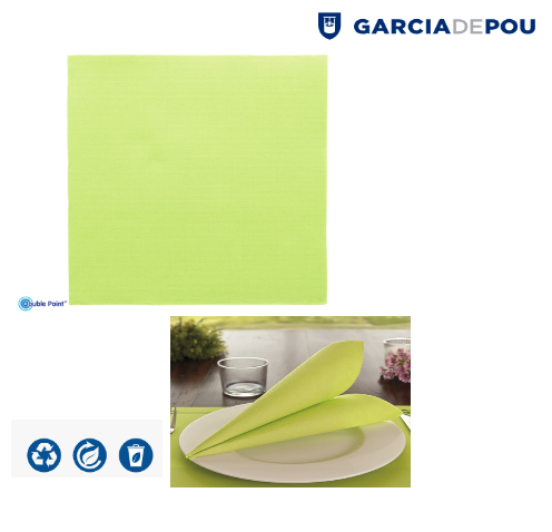 Guardanapos Double Point 39X39Cm Verde Anis 50 Unid         