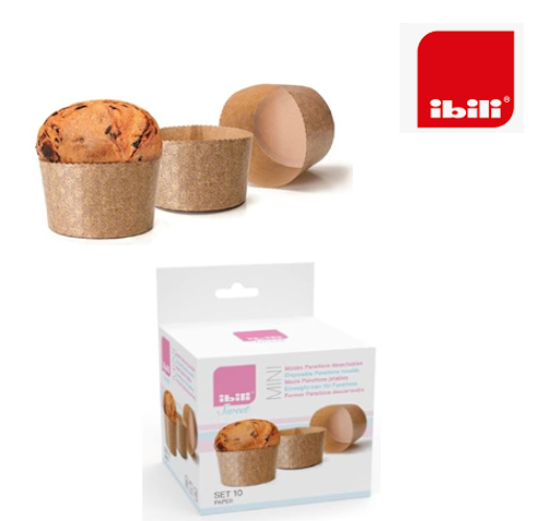 Molde Panettone Descartavel 90 Gramas 7,5X5Cm 10 Unid. Ibili