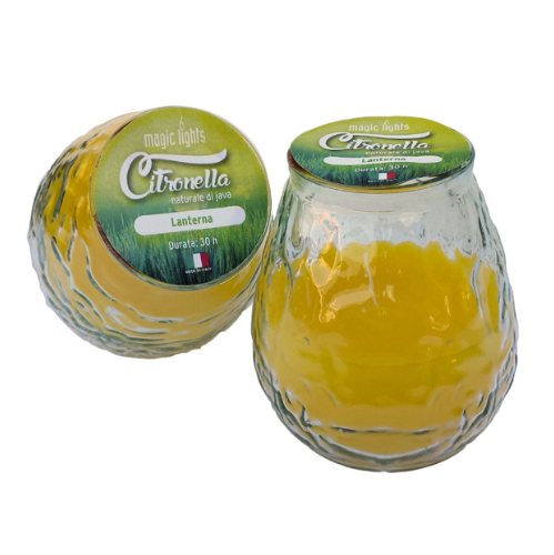 Vela Citronela Copo Vidro Dura 30 Horas Ø9,5X10,5Cm         