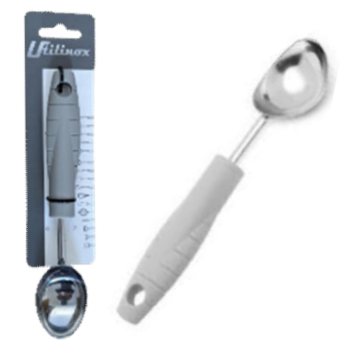 Colher De Gelado Inox C/Cabo Plastico 21Cm                  