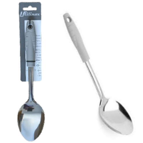 Colher De Servir Inox  C/Cabo Plastico 31Cm                 