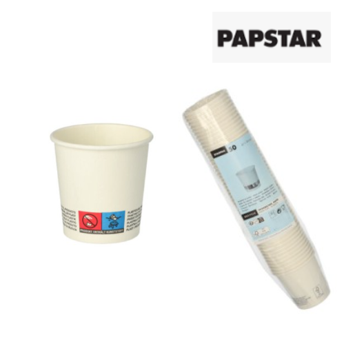 50 Copos De Cartão To Go 0,1 L Ø 6 Cm · 6 Cm Branco Papstar 
