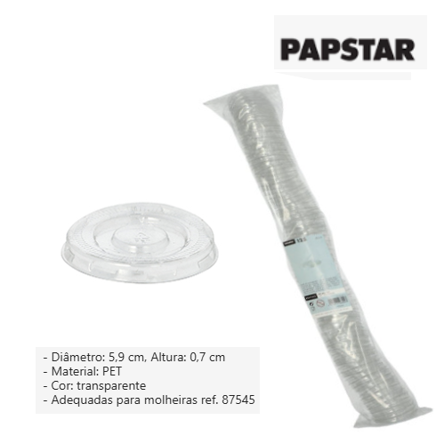 125 Tampas Para Molheira 87545 Pet Redondo Ø5,9X0,7Cm       