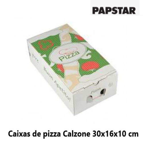 100 Caixas De Pizza Calzone Celulose Rectangular 30X16X10Cm 