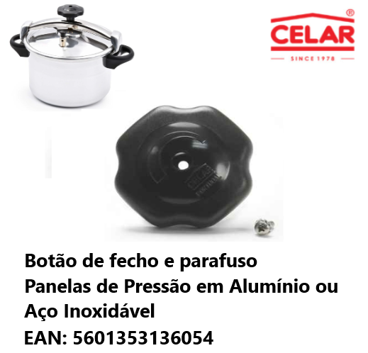 Botão De Fecho E Parafuso Panelas De Pressao Celar          