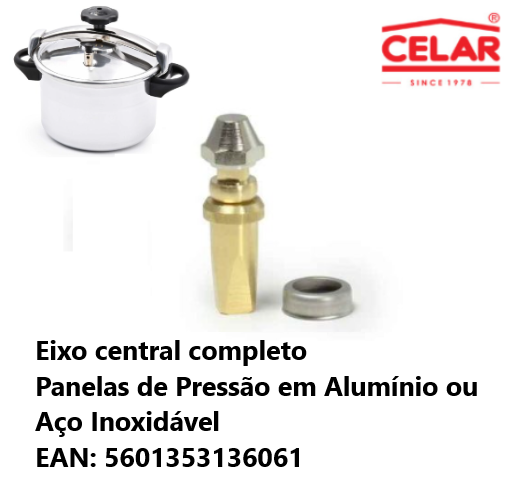Eixo Central Completo Panelas De Pressao Celar              