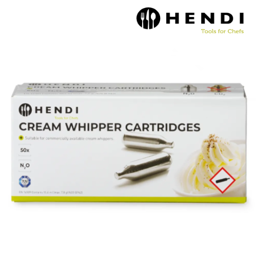 50 Recargas Sifão De Chantily  N2O  Hendi                   
