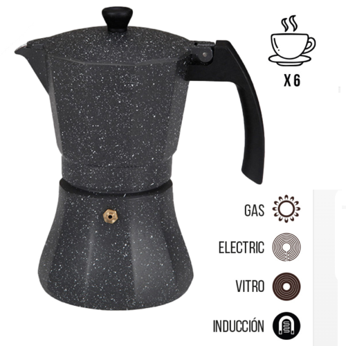 Cafeteira De Aluminio De 6 Chavenas Para Indução G.Kitchen  