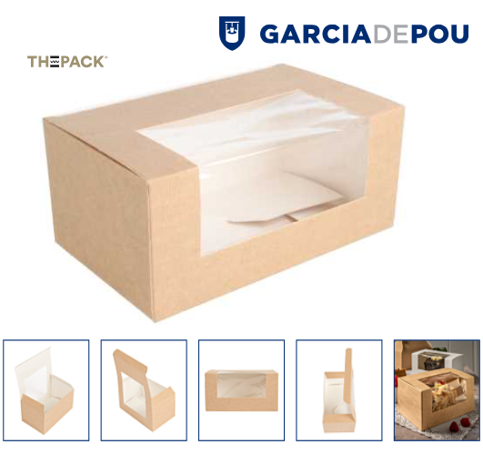 Caixa Com Janela 18X11X8 Cm Natural Cartão 50 Unid.         