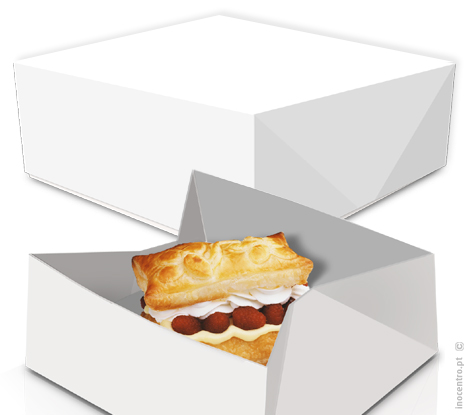 Caixa Cartolina Para Pastelaria 28X28X10Cm 50 Unid          