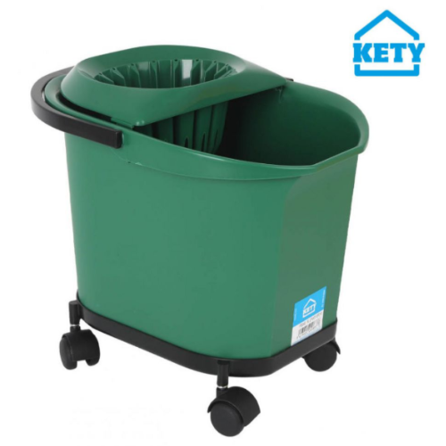 Balde 16Lts Com Rodas E Escorredor  Verde Kety              