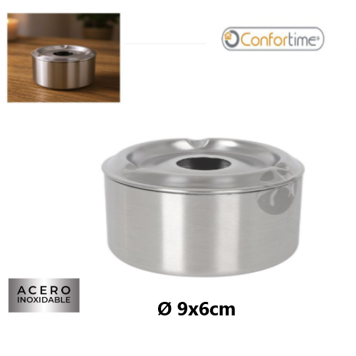 Cinzeiro De Agua Inox Ø9X6Cm Confortime                     