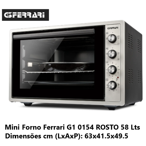 Mini Forno Electrico Ferrari G1 0154 Rosto 58               